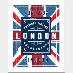 London abstract flag UK Posters and Art